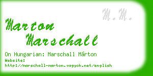 marton marschall business card