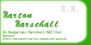 marton marschall business card
